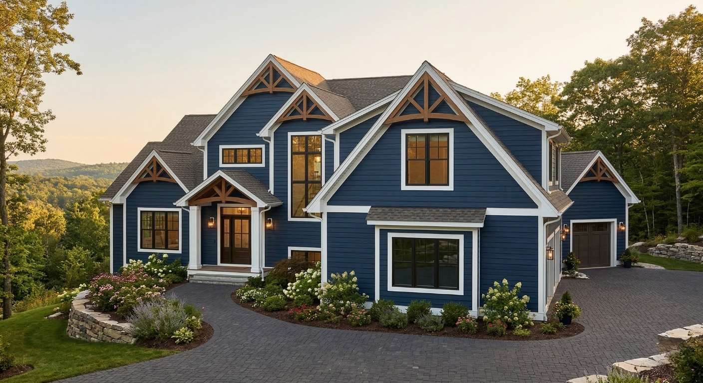 Durable weather-resistant vinyl siding installed on a custom home