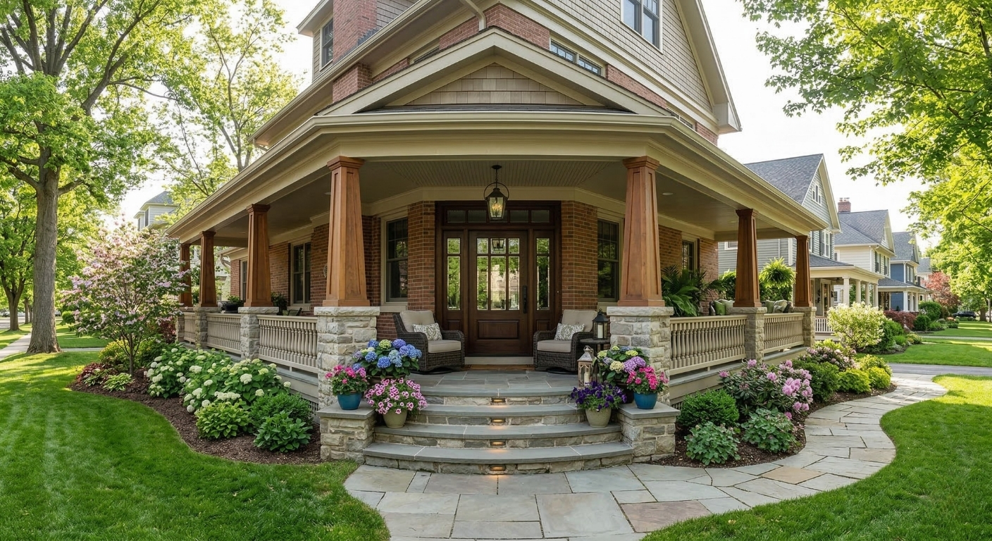 Custom front porch and wraparound addition to boost curb appeal