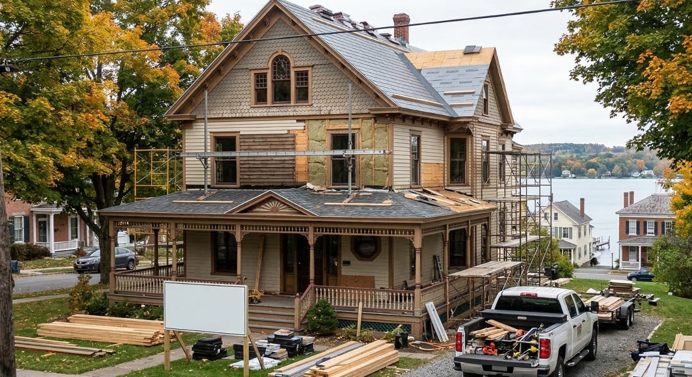 Historic village home renovation project in Skaneateles, NY by WeBuild CNY