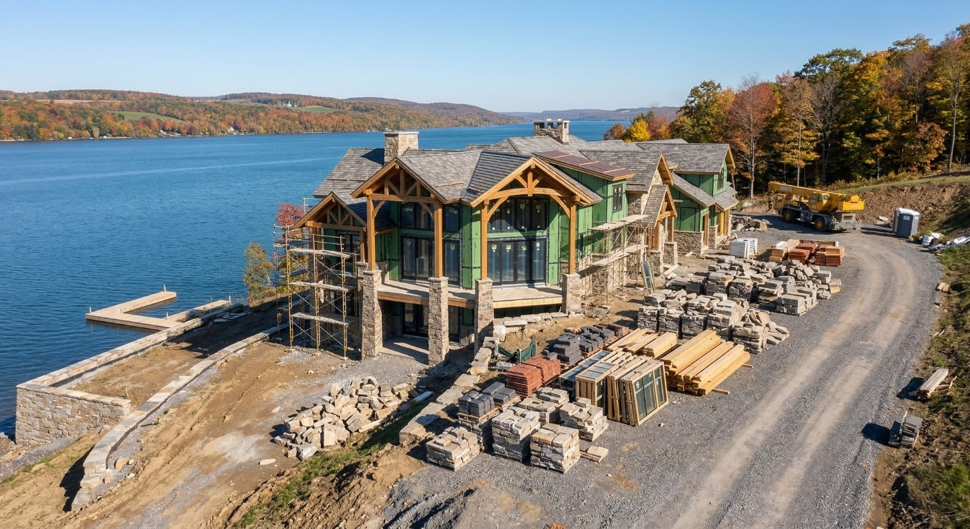 Lakeside custom home construction in Seneca County NY by WeBuild CNY