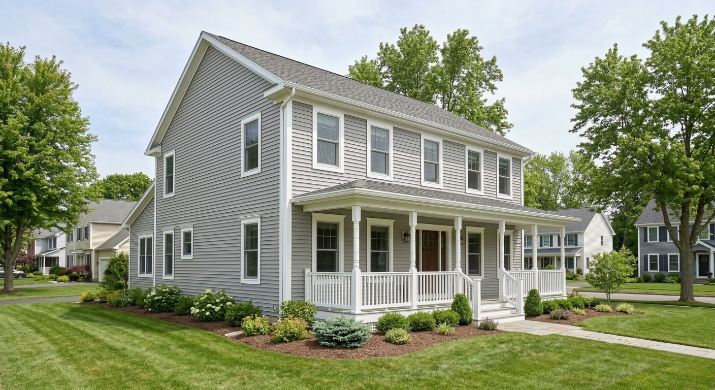 Low maintenance traditional lap vinyl siding