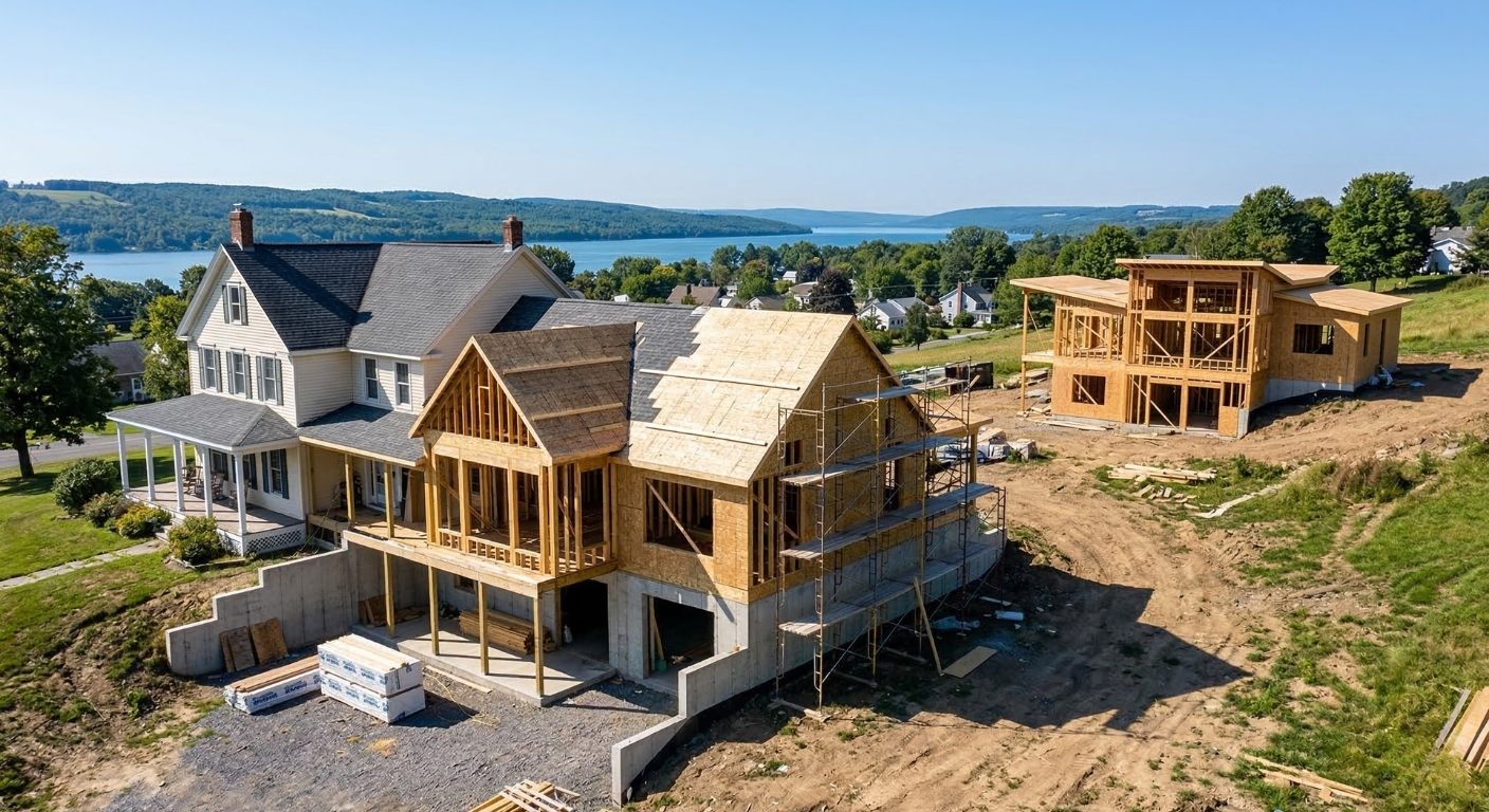 New structural home addition and custom build in Moravia NY