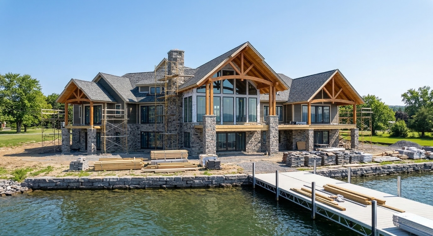 Lakeside custom home construction in Moravia, NY by WeBuild CNY