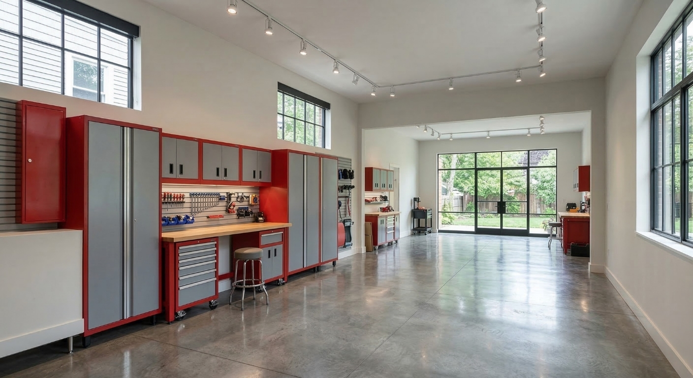 Large standalone detached garage built for a homeowner in Cayuga County