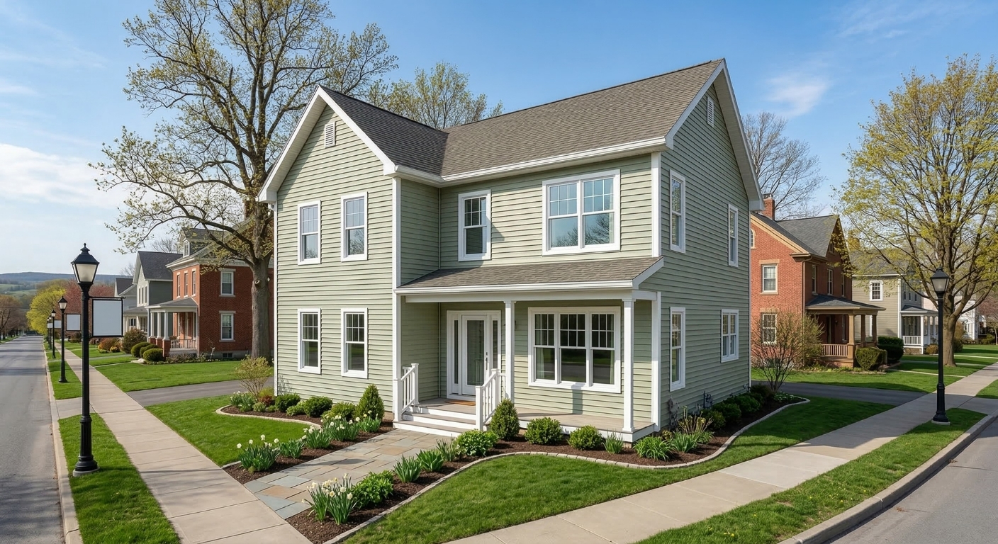 Waterloo home exterior upgrade featuring new vinyl siding and energy-efficient windows