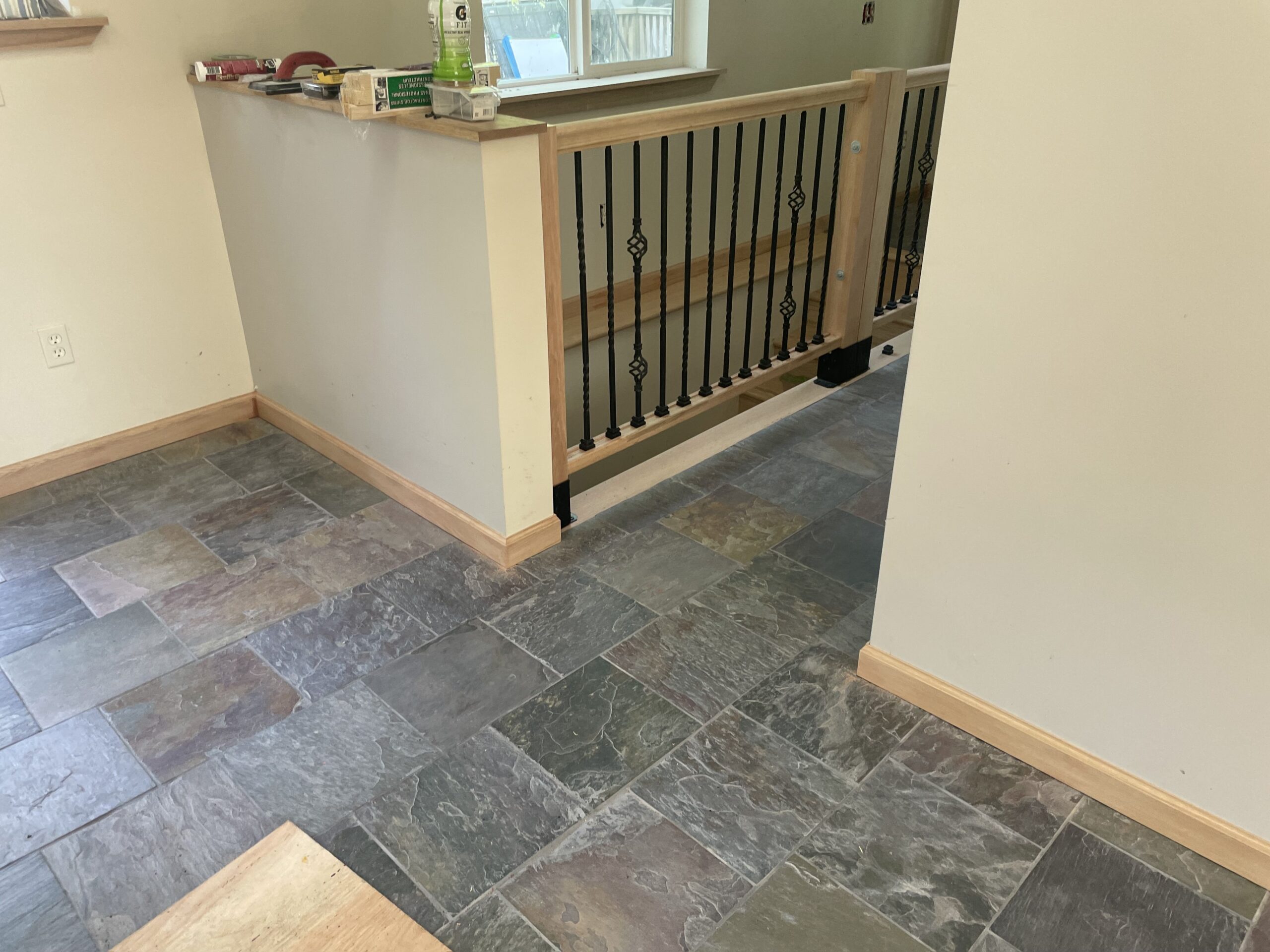 Elegant interior woodwork and finish carpentry enhancing a residential foyer