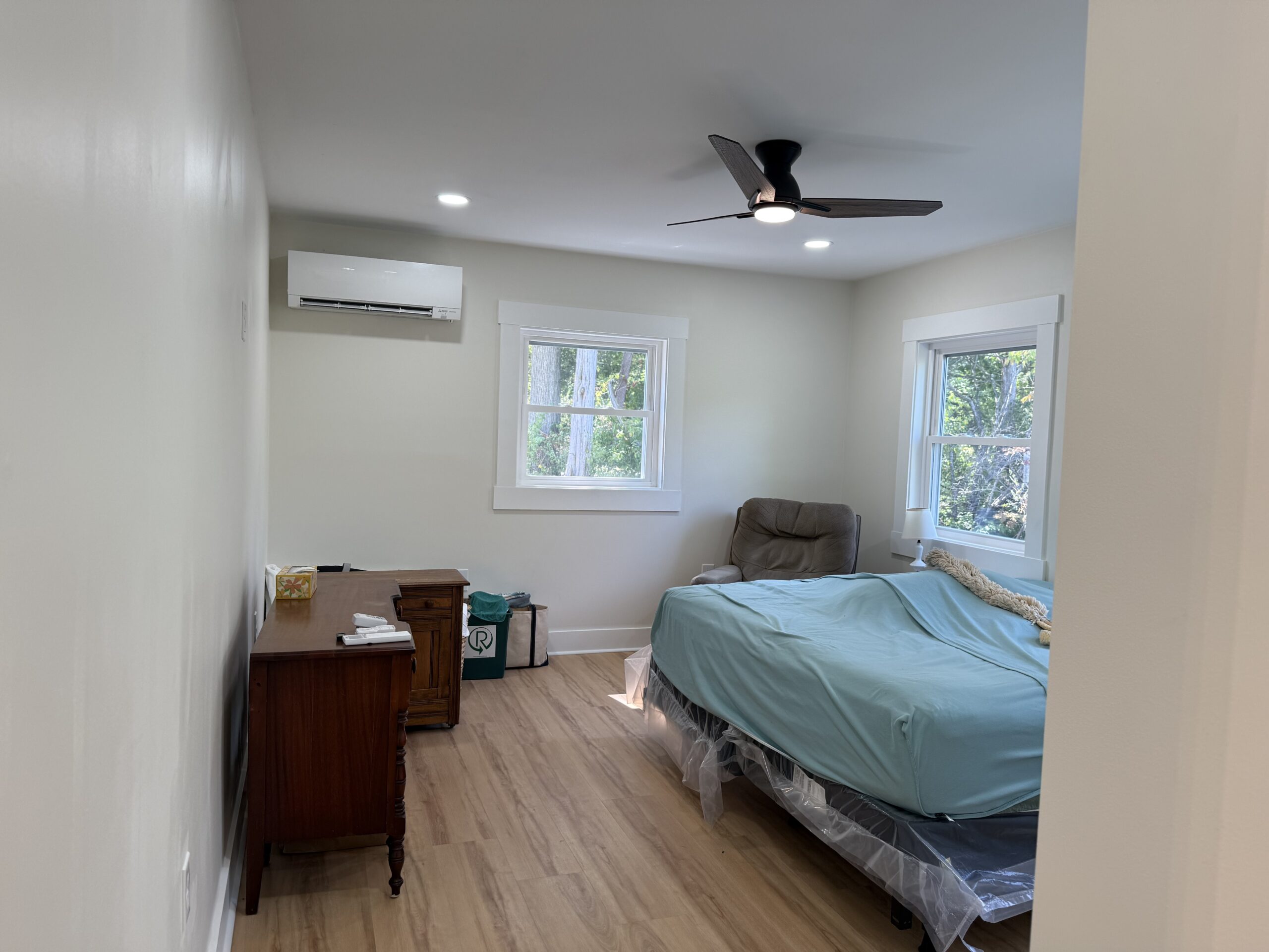 Upgraded luxury bathrooms constructed during the Cayuga County multi-family renovation