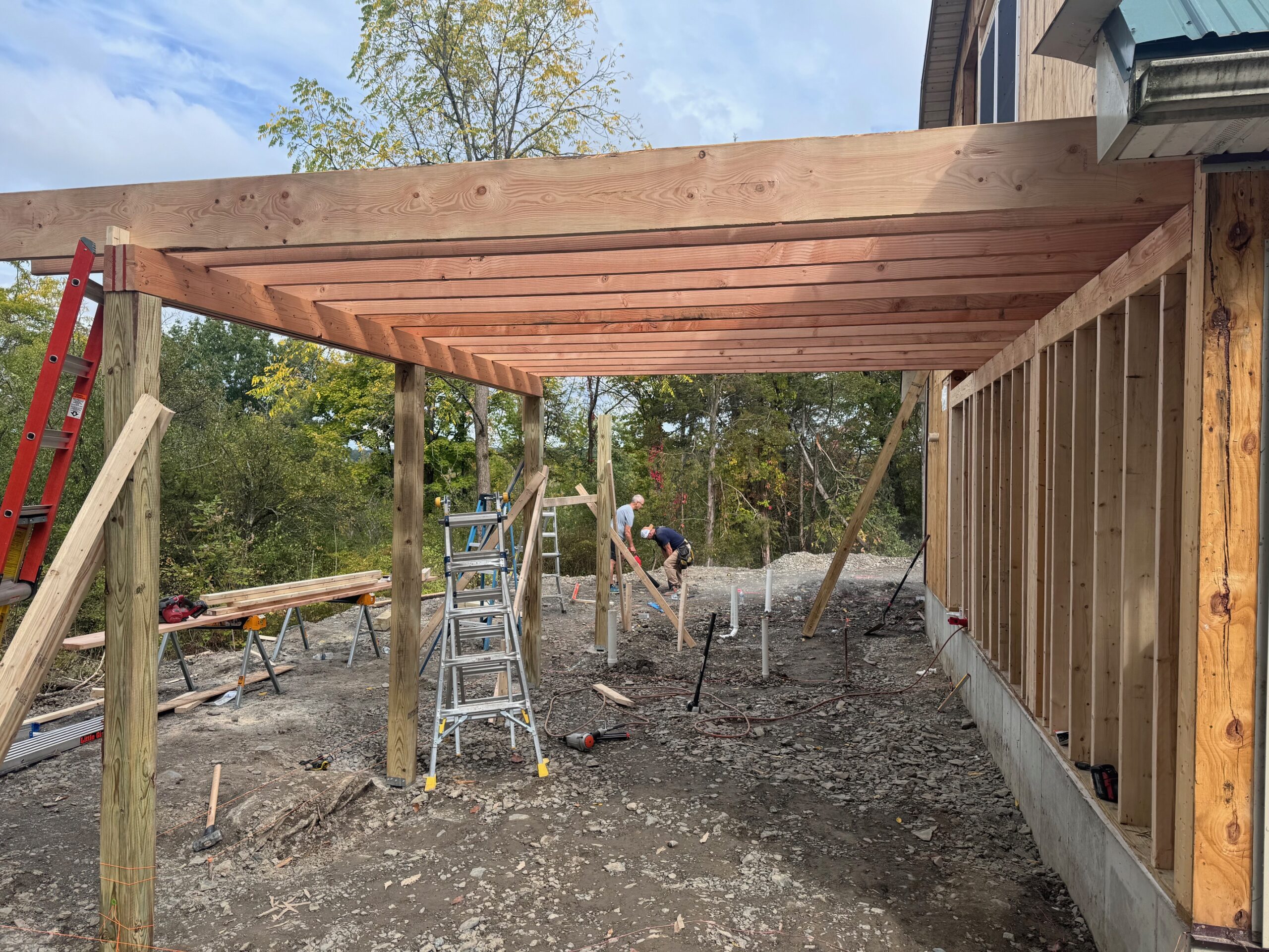 Interior wall framing and layout configuration for the new multi-family units