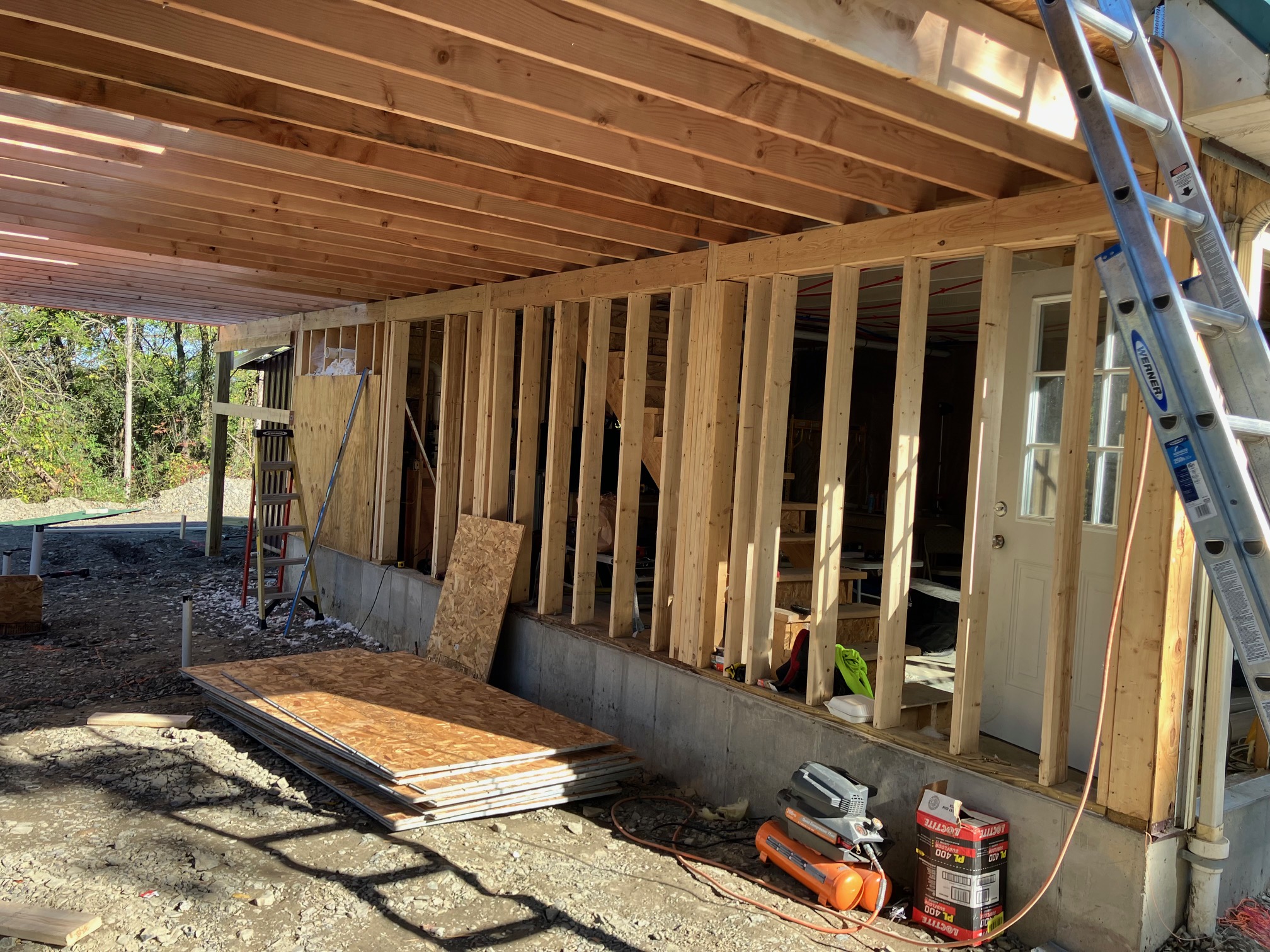Insulation and drywall installation progressing in the Cayuga County barn conversion
