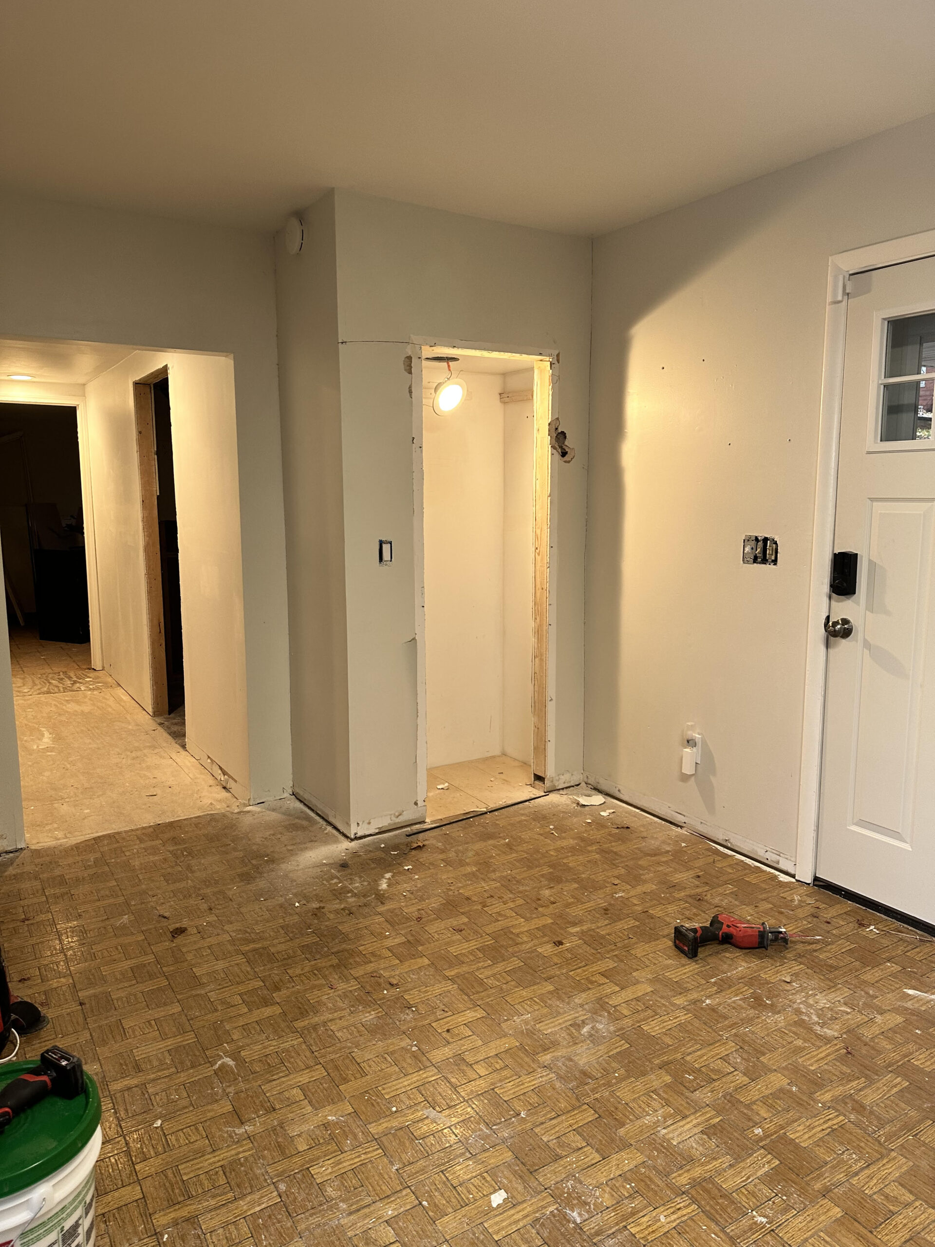 Outdated exterior of the Cayuga Lake property before the Airbnb conversion