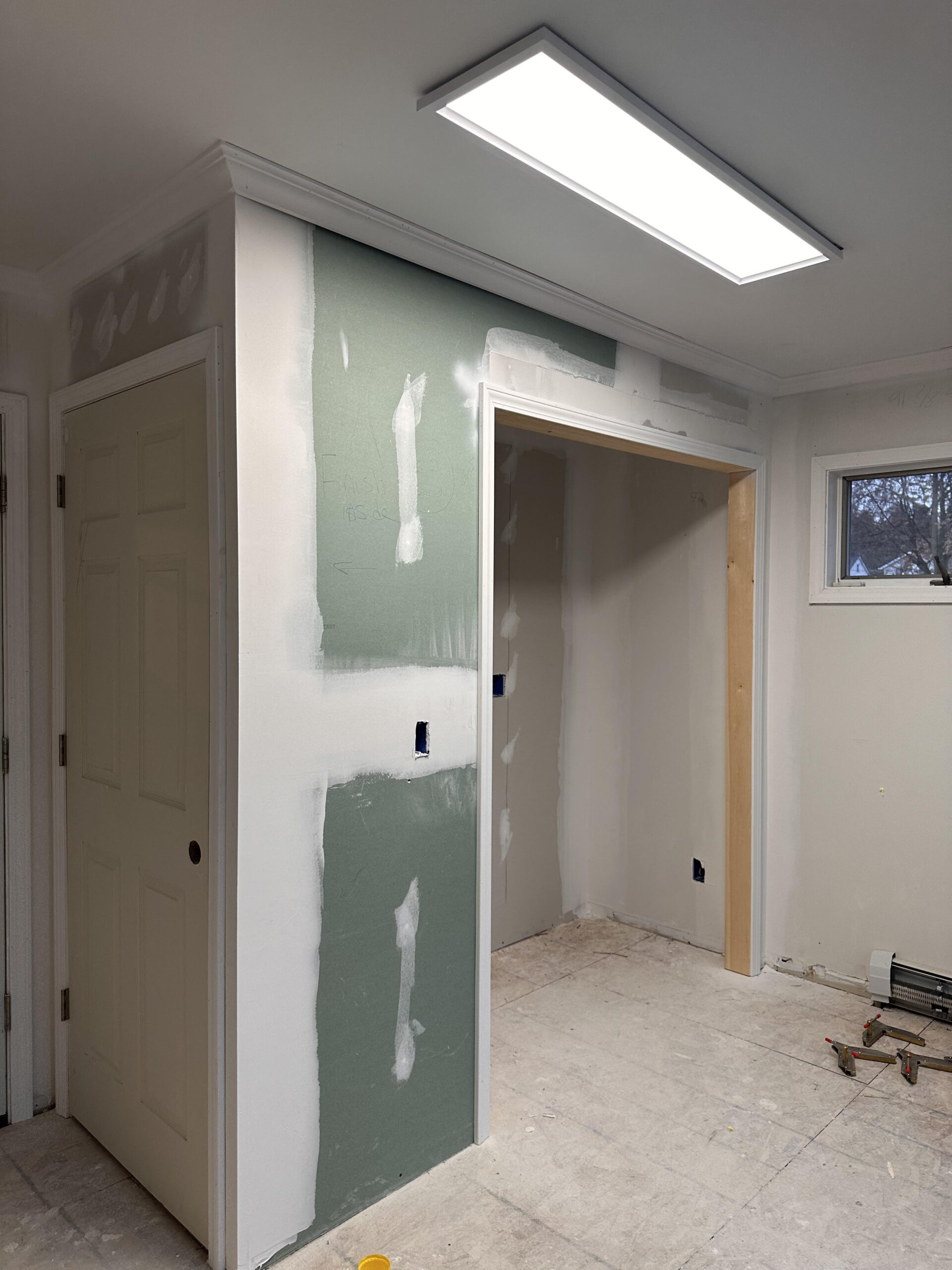 Initial demolition and structural framing for the Cayuga Lake Airbnb remodel