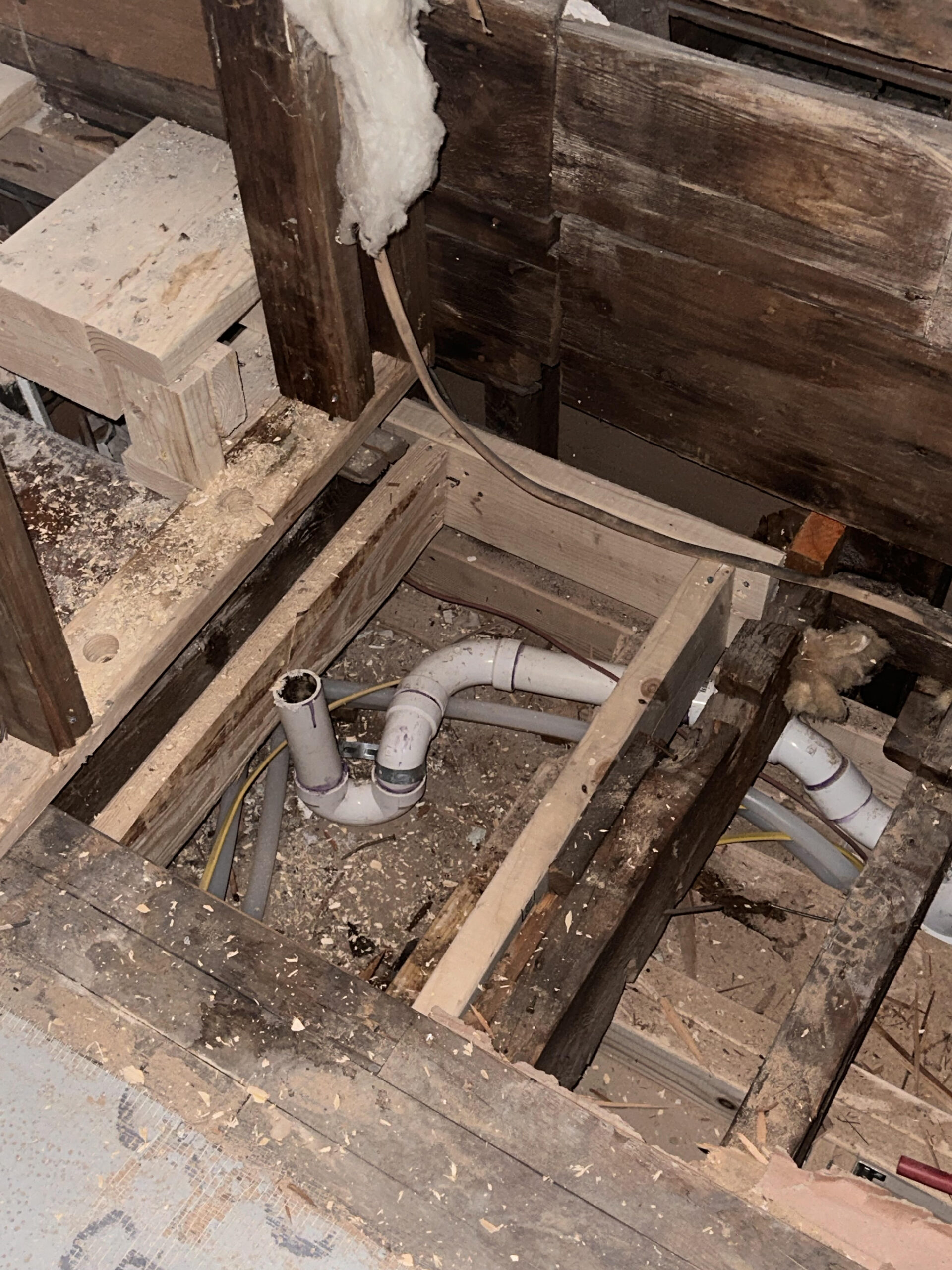 Custom kitchen cabinet installation underway during the residential renovation