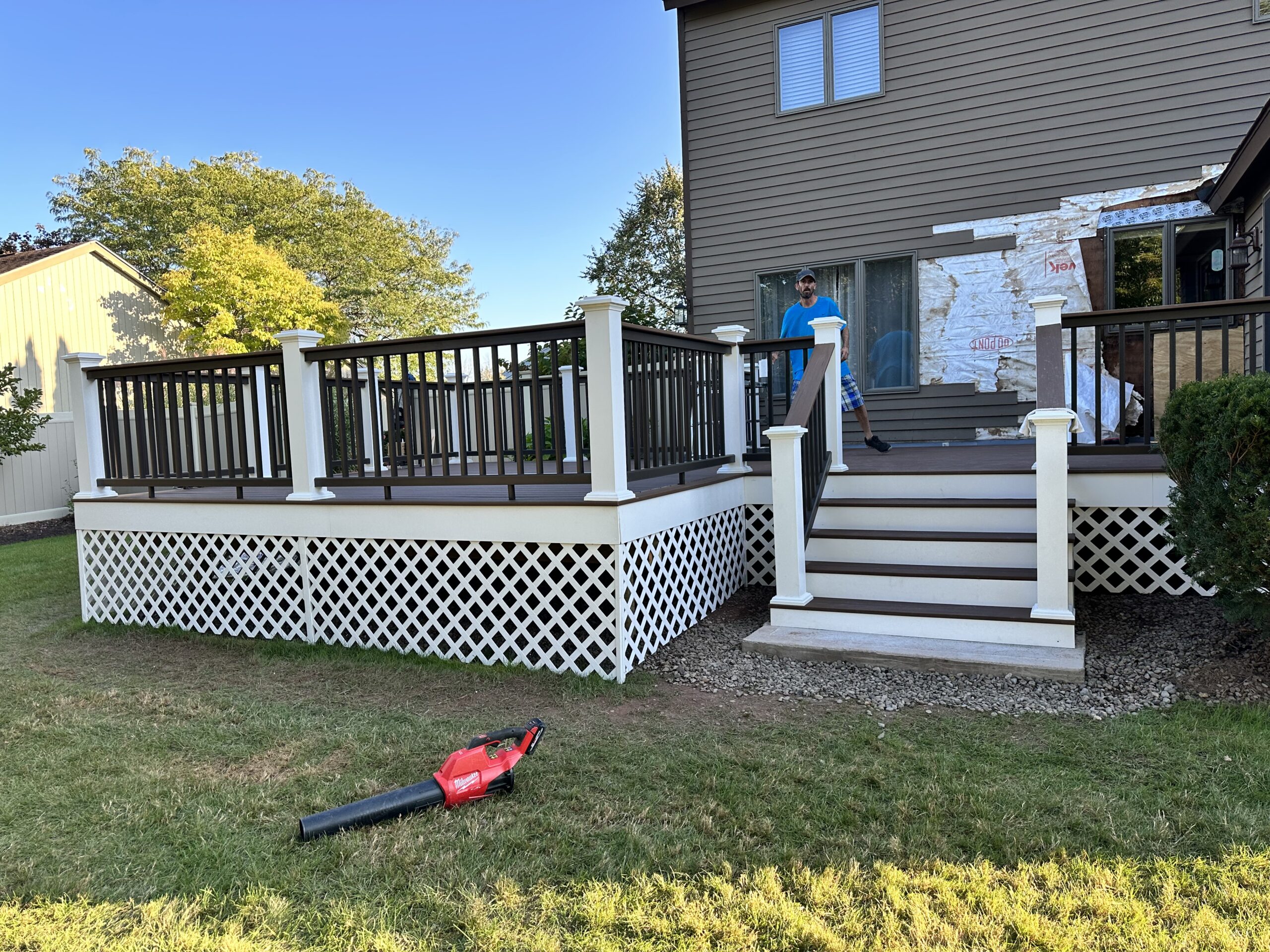 Beautifully completed TimberTech composite deck remodel in Liverpool, NY by WeBuild CNY