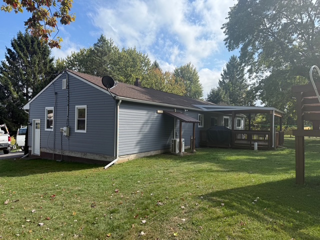 Newly built rear covered porch addition by WeBuild CNY contractors