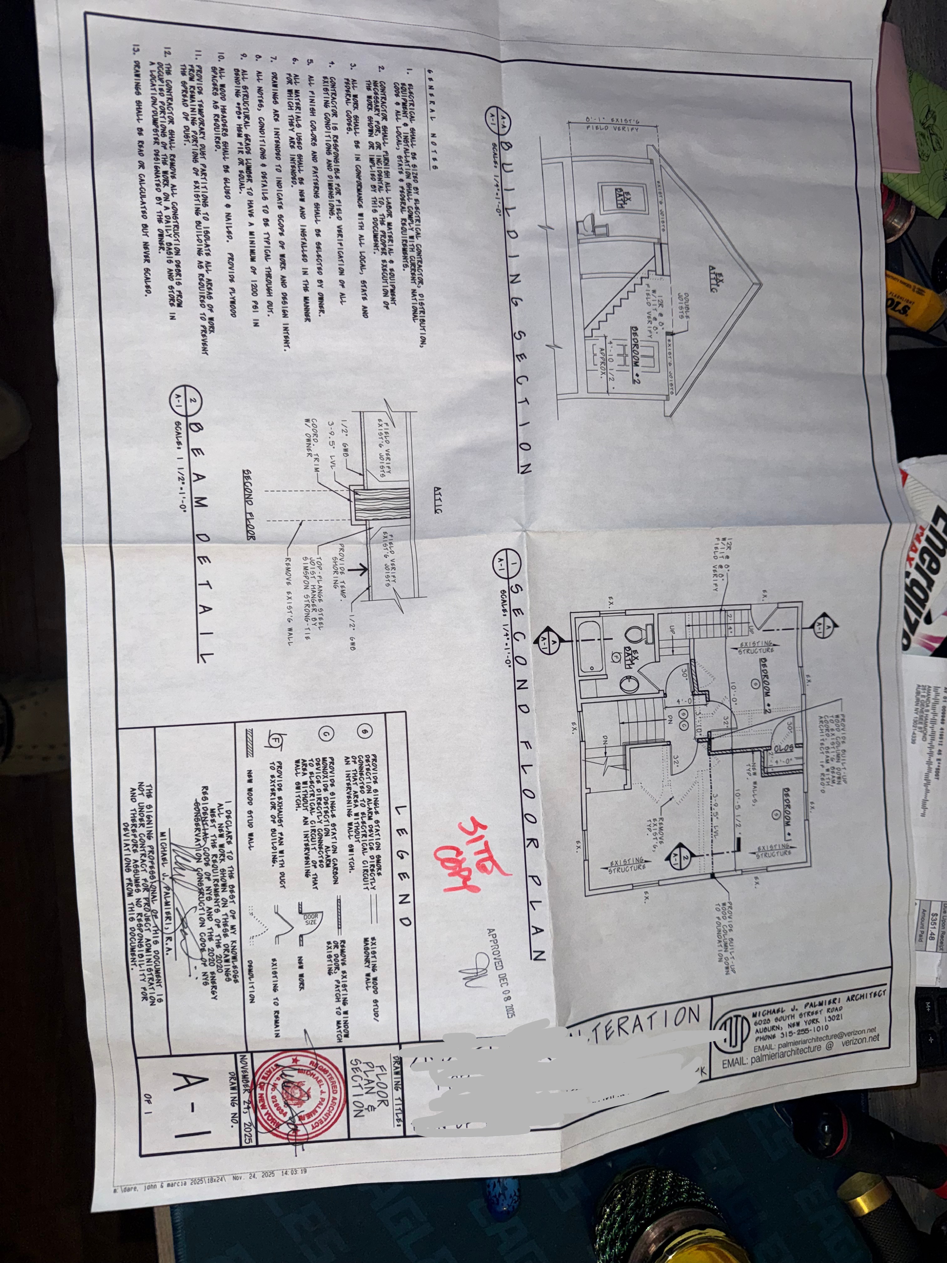 Before photo of a cramped 3-bedroom second floor layout prior to WeBuild CNY remodel