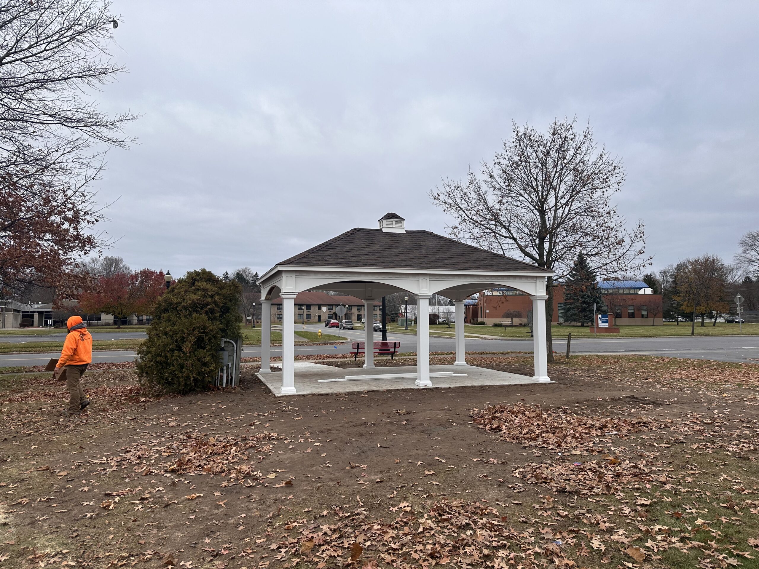 Beautiful finished commercial pavilion utilizing premium Amish-sourced materials
